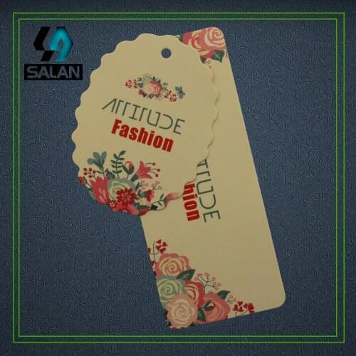 Wholesale Custom clothing paper printed Hang tag bookmarks Garment Label customized swing Hang tags for hade work