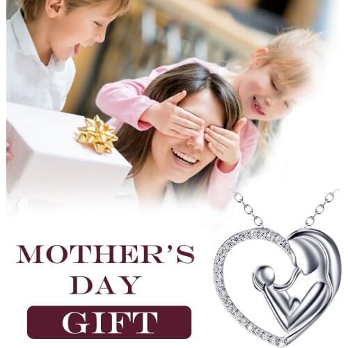 Sterling Mother Daughter Love Heart Necklace Pendant Gifts For Mum Necklace For Women Trendy Love Heart Chain Necklace