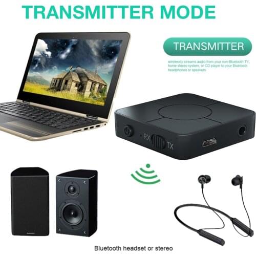 1Set KN326 Bluetooth 5.0 Transmitter Receiver Wireless Audio 3.5mm Jack Aux Adapter BT5.0 A2DP AVRCP For Car TV PC Speaker