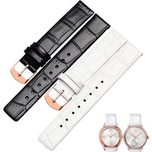 WENTULA Genuine Leather WatchBand Soft White Watch Strap for CK Calvin Klein K2U231 K2U236 K2U291 16mm High Quality