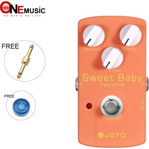 Joyo JF-36 Sweet Baby Overdrive Effect Pedal Focus Knob turss bypass Electric Guitar Effect Pedal Box with pedal connector