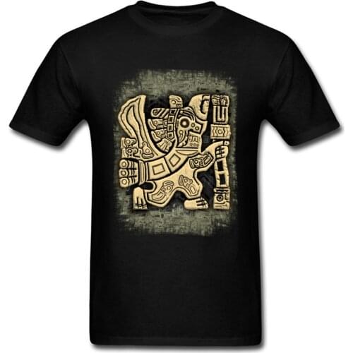 Family Aztec Eagle Warrior Crazy T Shirts Crew Neck Cotton Men Tops Shirts Short Sleeve Summer Fall Crazy Sweatshirts