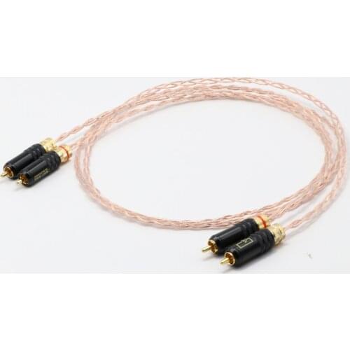 Pair 5N OCC Pure Copper Signal Line, RCA to RCA Interconnect Cable,Multiple Copper Conductor RCA Cable
