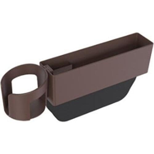 Seat Crevice Organizer Detachable Add More Storage Space Quilted Cup Holder Hole for Charger Cable Smartphones N0PD