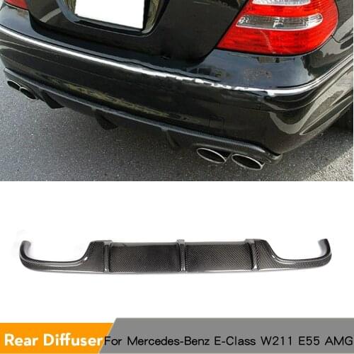 Carbon Fiber / FRP Rear Diffuser Bumper Lip for Mercedes-Benz E-Class W211 E55 AMG Sedan 4-Door 2002 - 2006
