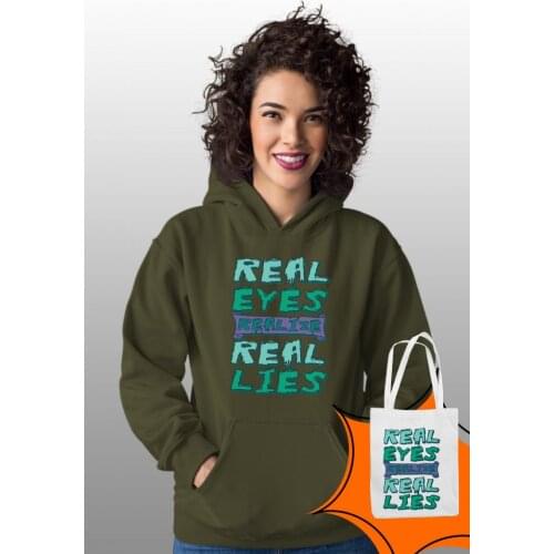 Angemiel Wear Real Eyes Realize Green Women 'S Hooded Sweatshirt Bags Kombin