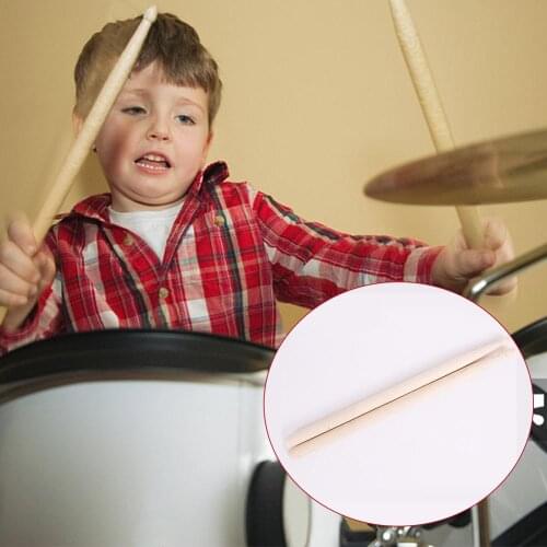 1 Pair Maple Wood Childrens Drum Sticks Anti-slip Drumsticks Music Toy for Kids Jazz 5A Electronic Drum