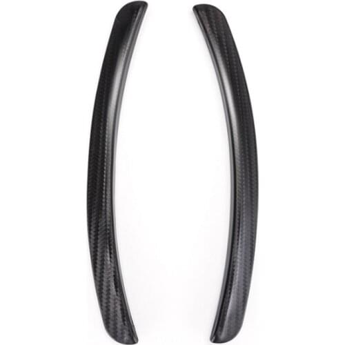 2PCS Universal Car Carbon Fiber Rubber Fender Flares Arch Wheel Eyebrow Protector Sticker Bumper Protector Car Styling