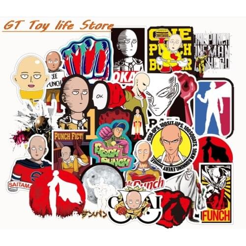 70Pcs Japanese Anime ONE PUNCH-MAN Stickers For Car Laptop Phone Skateboard Motorcycle Bicycle Cartoon Sticker