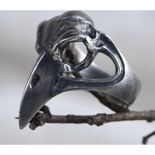 925 Sterling Silver Eagle Head Patriotic USA Bird Novelty Ring For Men Fine Turkish Jewelry Lord Of Animal The Large Size Rings