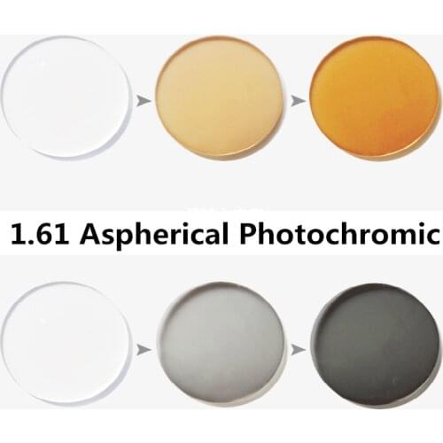 1.61 Index Single Vision Aspheric Photochromic Lens CR-39 Prescription Myopia Eye Glasses Lens Anti-Radiation Optical Lenses