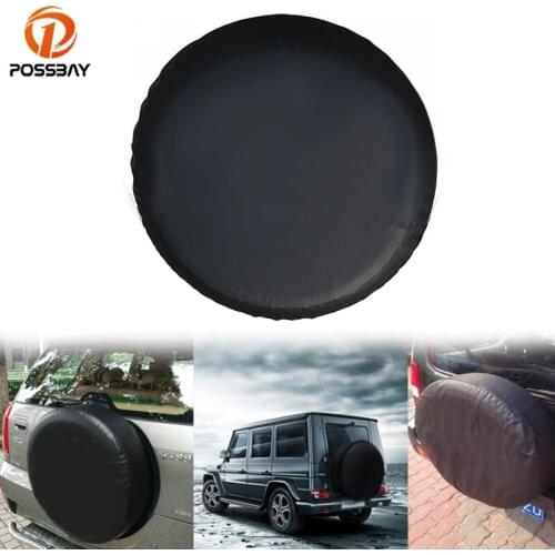 POSSBAY 14/15/16/17" Waterproof Car Spare Tire Cover Black Wheel Protective Case Dustproof Auto Coche Tyre Cover Storage Bag