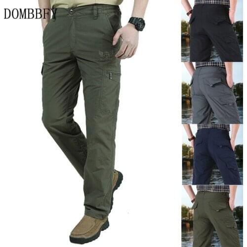 Summer Thin Military Pants Tactical Cargo Trousers Men Waterproof Quick Dry Breathable Pants Male Casual Slim Bottom Trouser 4XL