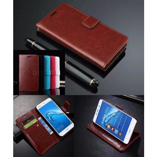 Screen Protector+Stand Wallet Flip Leather Case For Huawei Y7 Prime 2017 2018 Y7 Pro 2018/ Honor 7X Case With Card Slots Case