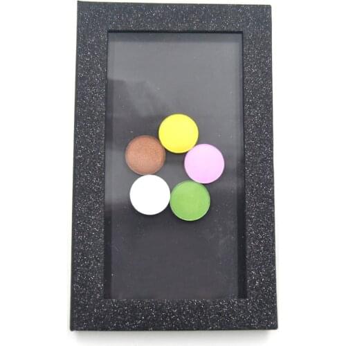 Black Glitter Fashion professional Empty magnetic eyeshadow palette DIY makeup tool eye shadow plate blusher fundation cosmetics