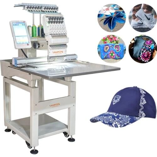 Factory Price Single Head 15 Needles China Flat Cap T-shirt Hat Embroidery Machine Simple Towel Embroidery Machine