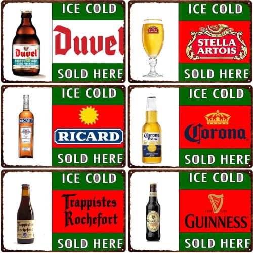 Guinness Retro Metal Tin Sign Bar Pub Club Vintage Home Decoration Corona Wall Painting Beer Plaque Ricard Metal Plate MN172