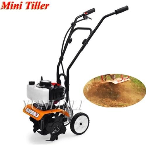 Mini Tiller Garden Cultivator Rotary Hoe Tine Tiller 1650W Cultivator Pro Machine For Soil Loosening Equipment 1E44F-5 52cc
