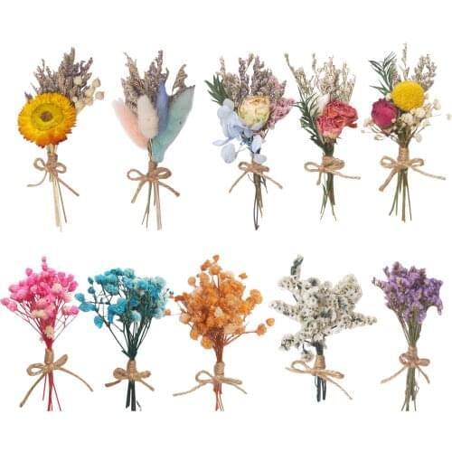 Mini Flower Bouquet Lavender Sunflower Natural Dried Rose Bouquet For Home Gits DIY Card Decoration Photograph Props