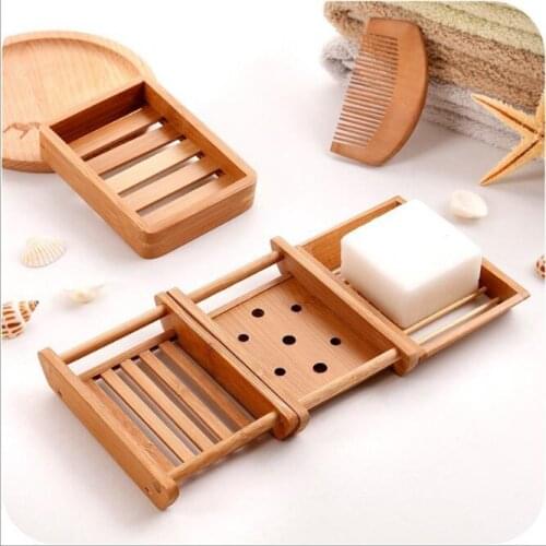 Soap Dish Handmade Soap Box Containers Natural Wood Soap Holder Case Bath Accessories 200pcs