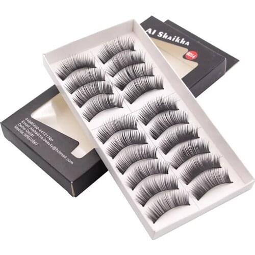 10 Pairs Fake Eyelashes Set 3D Lashes Extension Natural Thick Long Soft Makeup Extension Eyelashes