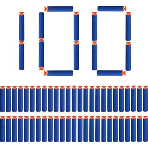 New Sucker Darts Bullets 100pcs 7.2cm Foam Bandolier Accessories for Nerf N-strike Elite Series Safe Toy Parts Kids Outdoor Toys