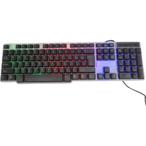 104 Keys Backlight Semi-mechanical Spanish Language USB Wired Keyboard for Laptop