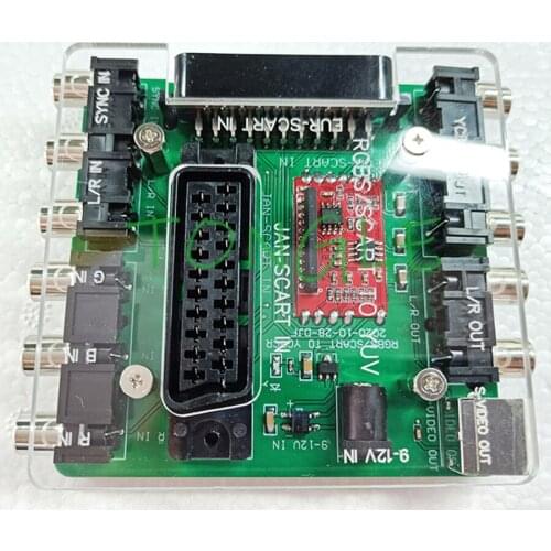 SCART RGBS to YUV YCBCR Video Converter SCART (JAP) & SCART (EUR) to YCBCR PCB Converting BOX for MD / SS / DC / PS/ SFC console
