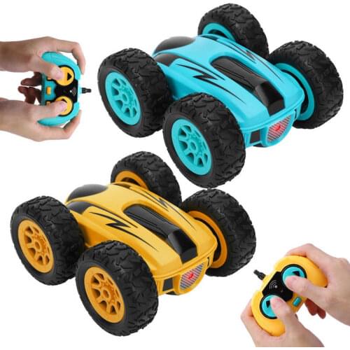 3.7 inch 2.4G RC Car 4CH Drift Stunt Double-sided Bounce Stunt Cars Rock Crawler Roll Car 360 Degree Flip Kids Robot RC Car Toys