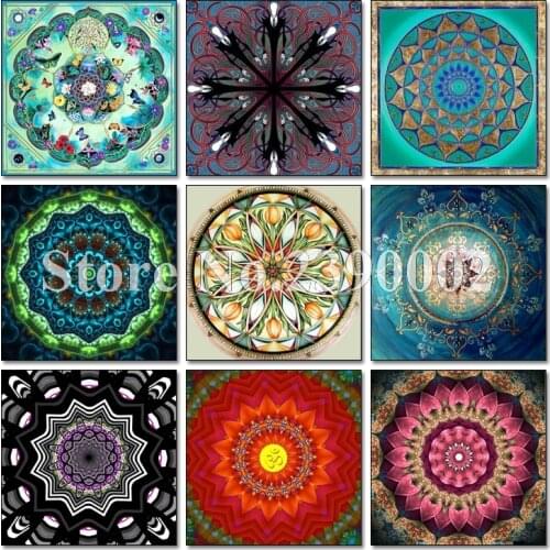 Religious Meditation Diy Diamond Painting Mandala Diamond Embroidery Cross Stitch Wall Stick Mosaic Home Decor Needlework Gift