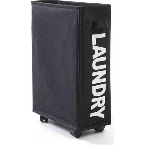 Mesh Storage Box Household Laundry Hamper with Wheels Collapsible Laundry Basket Waterproof Durable Organizer