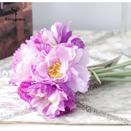 Lovegrace Rosemary Wedding Bouquet Bridesmaid Flowers Artificial Silk Rosemary Flower Arrangement Home Party Office Decorations