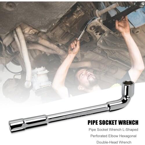 Pipe Socket Wrench L-Shaped Perforated Elbow Hexagonal Double-Head Wrench