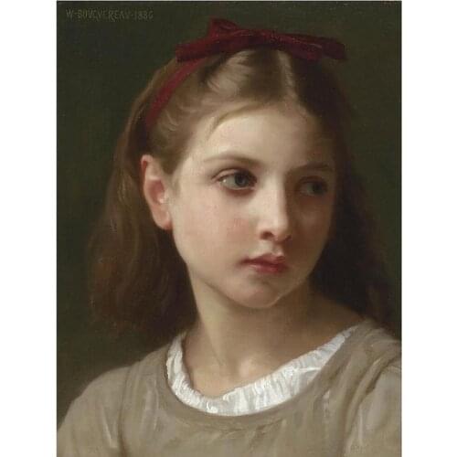 Handmade Oil painting reproduction Une petite fille by William Bouguereau