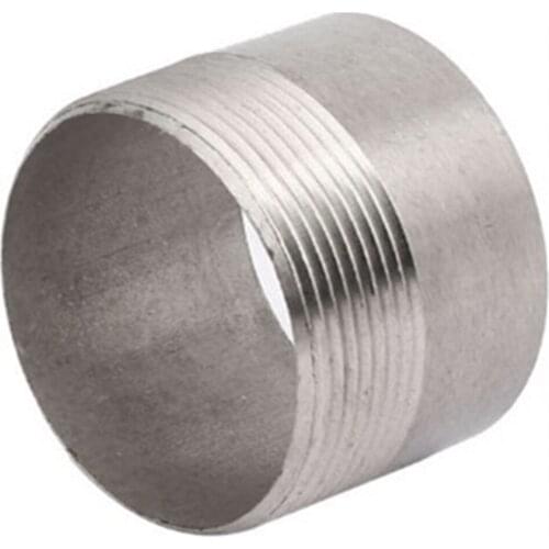 1 Pc 2" PT Male Thread Water Pipe Tube Adapter Connector Silver Tone