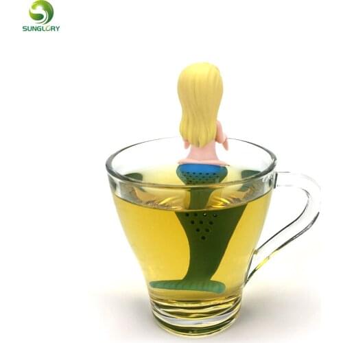 1PC Sexy Silicone Mermaid Tea Infuser Tea Filter Diffuser Reusable Tea Strainer Spice Loose Tea Leaf Herbal Tool Teapot Teabags