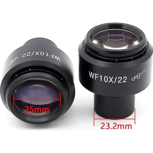 1 PC W10X/22mm Adjustable Biological Microscope Wide Angle High Eye Point Eyepiece with Interface 23.2mm