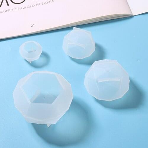 4pcs Diamond Shaped Silicone Mold For DIY Crystal Jewelry Glass Pendant Resin Epoxy Casting Craft Decor Ornaments