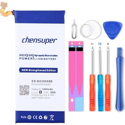 2pcs/3400mAh EB-BA300ABE Battery for Samsung Galaxy A3 A300 A3000 A300X A300H A300F Cell Phone Battery