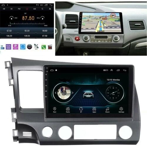 1pc Android 9.1 2din Car Radio Multimedia Video Player For Honda Civic 2006-2011 Autoradio Navigation GPS 4G RDS DSP IPS Parts