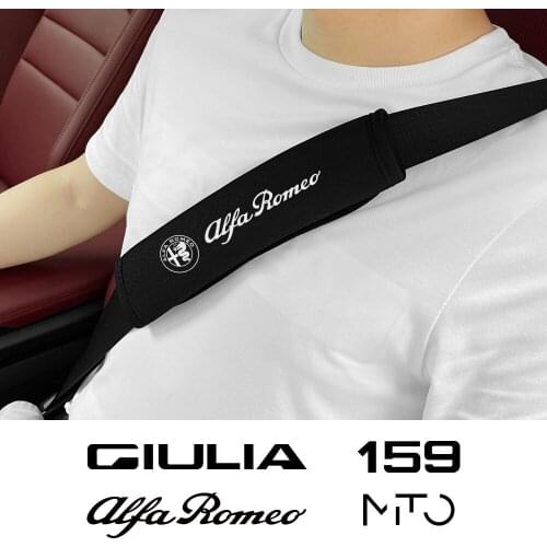 2PCS Car Seat Belt Cover For Alfa Romeo Giulietta 159 Giulia MiTO Sportiva Stelvio 156 147 Car Tools Accessories Interior Decor
