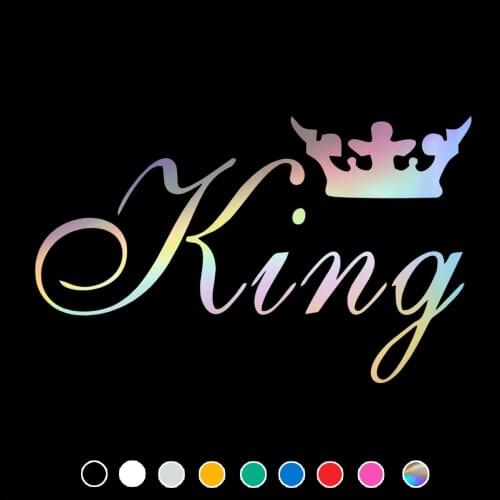 KING Car Sticker Funny Decal For Cars Auto Motorcycle Bumper Window Door Body JAYJOE Vinyl Car Stickers