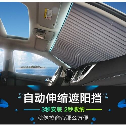 Car trimmable universal sun block sunscreen insulation automatic telescopic car sunshade Car-styling Car-covers