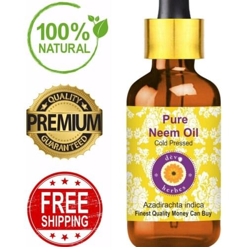 Pure Organic Neem Oil for Skin Hair PREMIUM QUALITY Virgin 100% Pure Raw Unrefined Cold Pressed 5ML Essential Oils