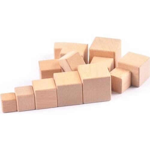 20-40mm Beech Wooden Fillet Cubes Crafts For Kids Puzzle Toy Scrapbooking Embellishments DIY Supplies Wood Blocks Home Decor