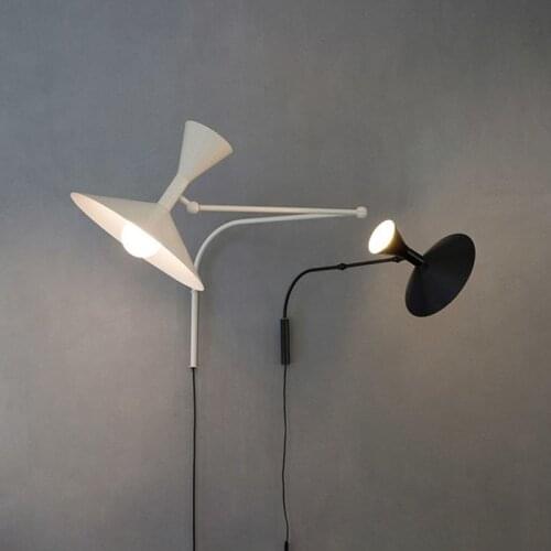 Designer Industrial Retro Wall Lamp Modern Long Rod Rocker Arm Wall Sconce Living Room Bedroom Study Studio Swing Arm Wall Light