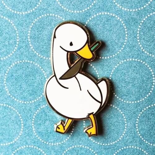 HONK Goose Untitled Duck Dagger Enamel Brooch Pin Backpack Hat Bag Lapel Pins Badges Women Mens Fashion Jewelry Accessories
