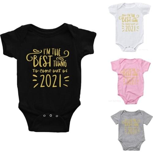 2021 Newborn Romper Baby Boy Girl Cute Jumpsuits Summer Baby Clothes I Am The Best Letters Print Kids Outwear Tees 0-24Months