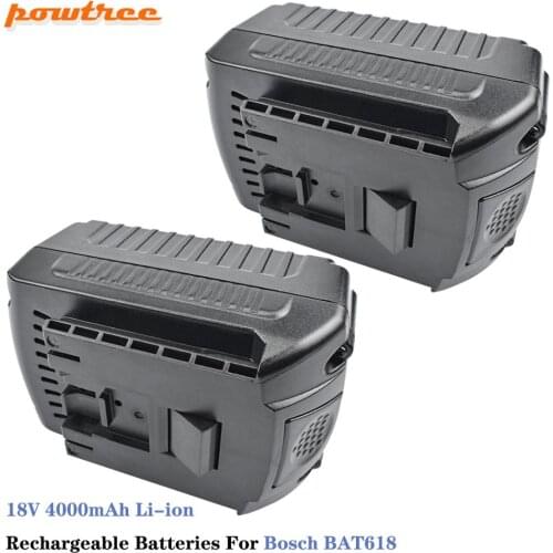 18V 4000mAh Li-ion Rechargeable Batteries for Bosch Cordless Power Tools Battery BAT609 BAT610G BAT618 BAT620 BAT622 GSR18V-LI