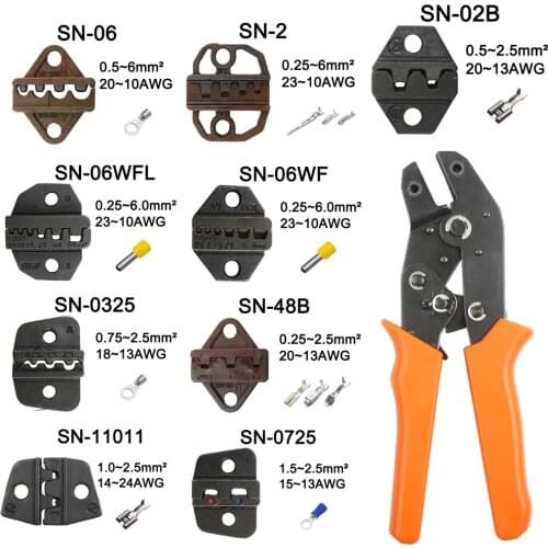 MINI EUROPE STYLE Die Sets for SN SN48B CRIMPING PLIER series hand crimping tool and for SN01 SN02C SN02 SN02WF SN06